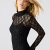 Vivienne Studded Lace Dress Black Vivienne Studded Lace Dress Black