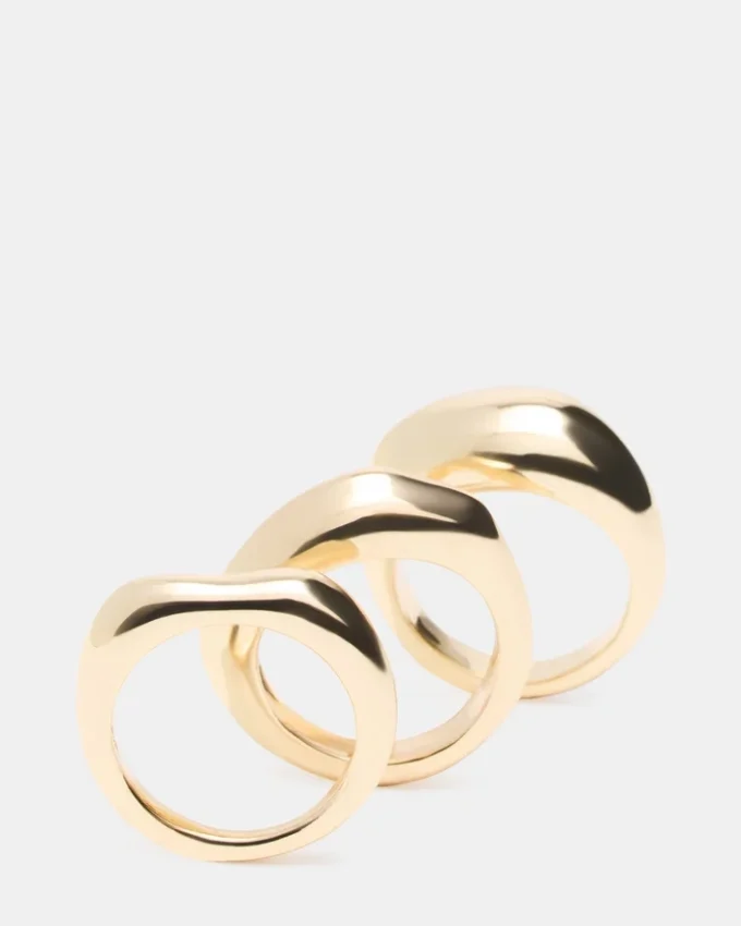 Wavy Stackable Rings Gold Wavy Stackable Rings Gold